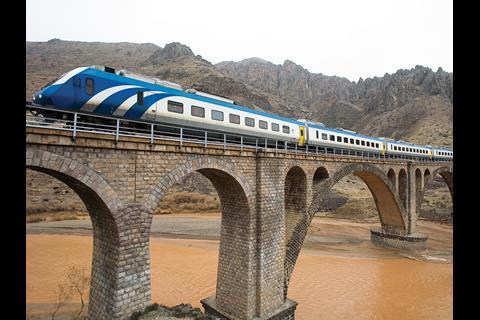 Passenger train in Iran.